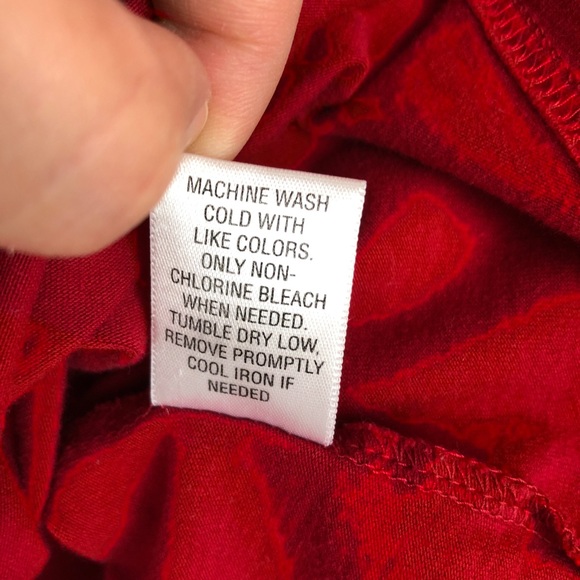 Croft & Barrow Red Cotton Classic Tee Long Sleeve Turtleneck Shirt - Picture 8 of 10